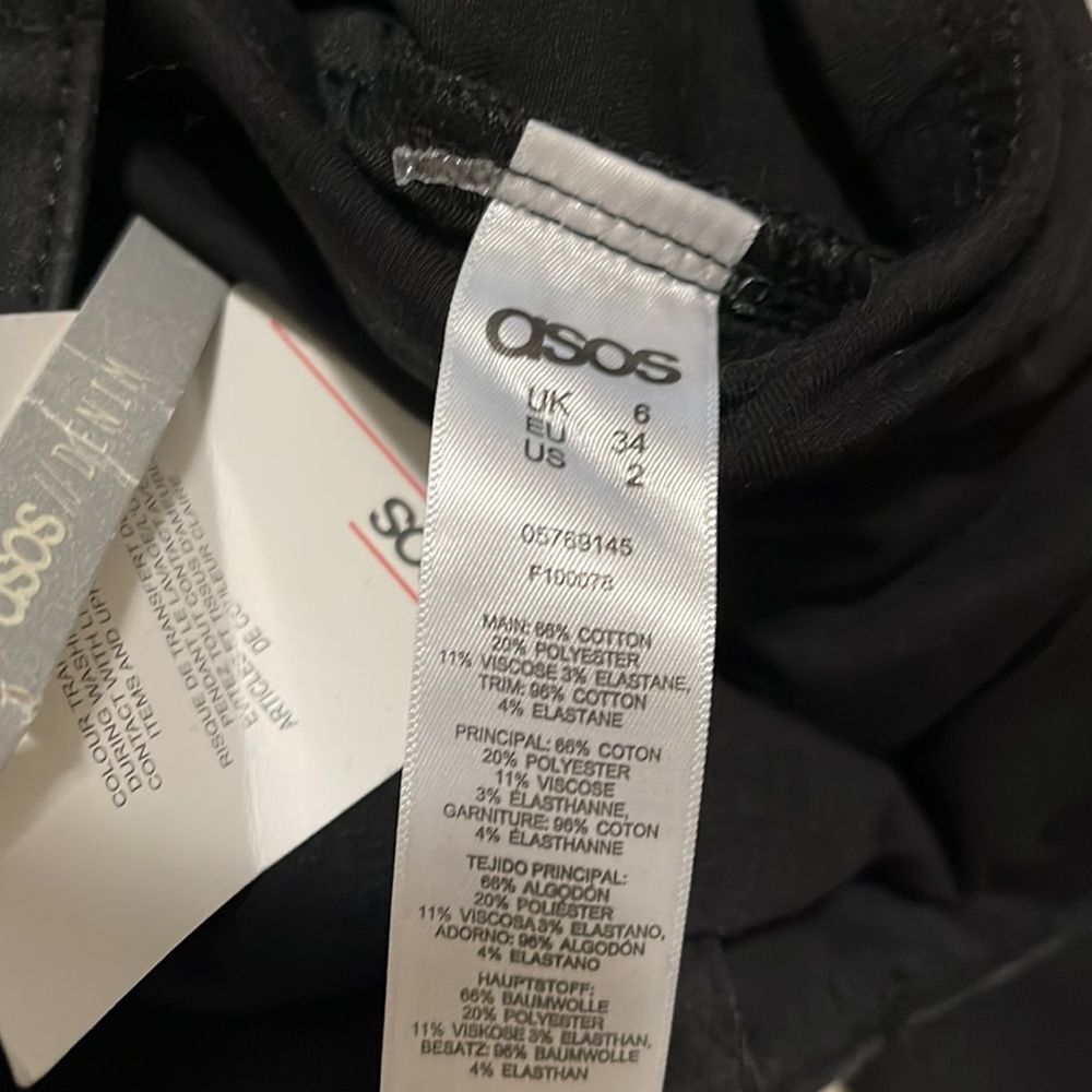NWT- ASOS- 2. Black Skinny Ankle Crop Jeans - Picture 7 of 8